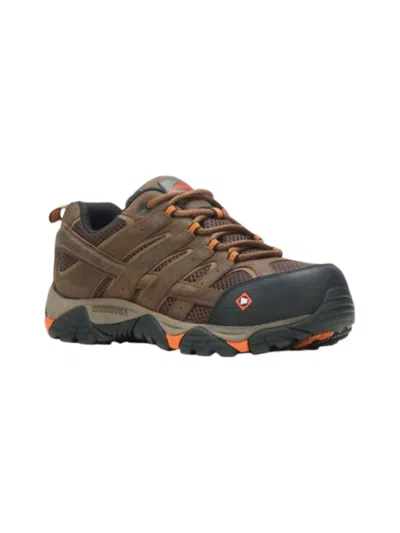 Merrell Men's Moab Vertex Vent Composite Toe Work Shoes In Clay In Gray
