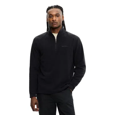 Merrell Men's Timber Fleece Quarter Zip In Black
