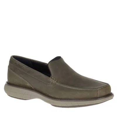 Merrell Men's World Vue Venetian Moccasin In Boulder In Gray