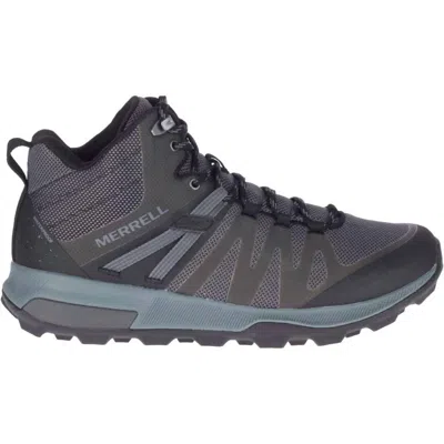 Merrell Men's Zion Fst Mid Waterproof Hiking Boots In Black/rock In Grey