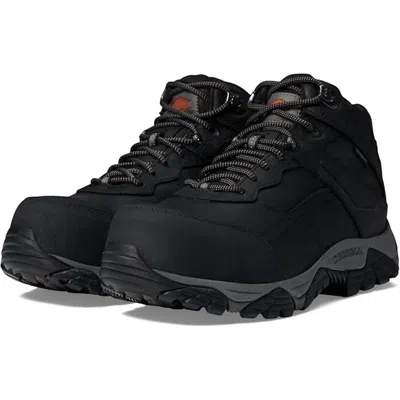 Merrell Mens Moab Adventure Mid Waterproof Carbon Fiber Boots In Black In Multi