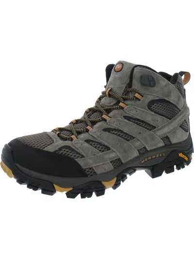 Merrell Moab 2 Mens Suede Outdoors Hiking Boots In Grey