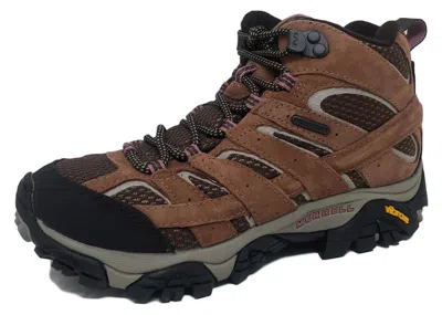 Pre-owned Merrell Moab 2 Mid Waterproof (women's) Sneakers In Carob In Brown