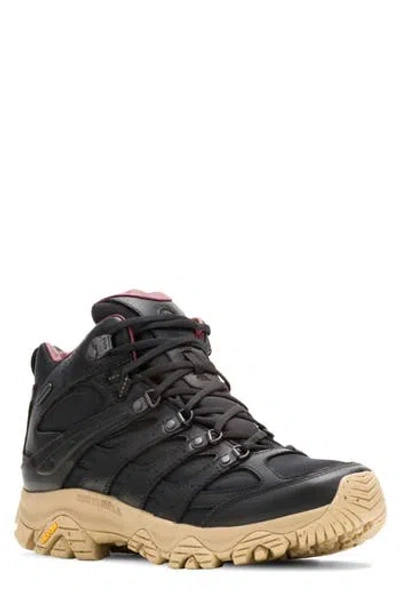 Merrell Moab 3 Luxe Leather Waterproof Mid Hiker Boot In Black