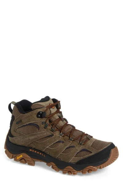 Merrell Moab 3 Mid Waterproof Hiking Shoe In Dark Olive