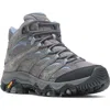 Merrell Womens Suede High Top Hiking Shoes In Granite