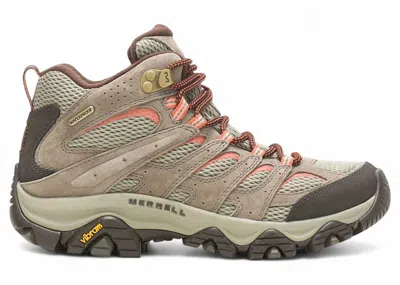 Pre-owned Merrell Moab 3 Mid Waterproof (women's) Sneakers In Bungee Cord In Brown