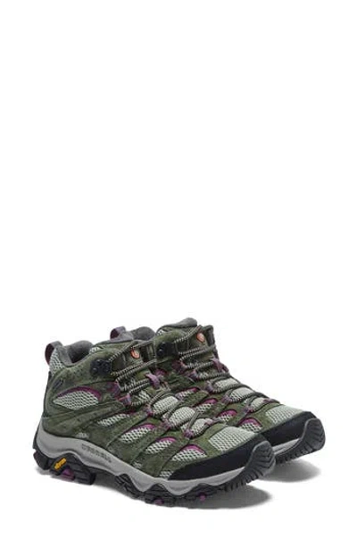 Merrell Moab 3 Waterproof Mid Hiking Boot In Mulberry