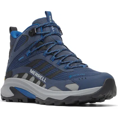 Merrell Moab Speed 2 Gore-tex® Mid Hiking Shoe In Blue