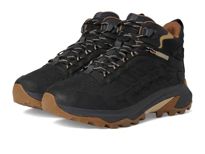 Merrell Moab Speed 2 Leather Mid Waterproof In Black