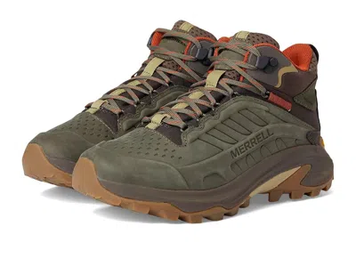 Merrell Moab Speed 2 Leather Mid Waterproof In Green
