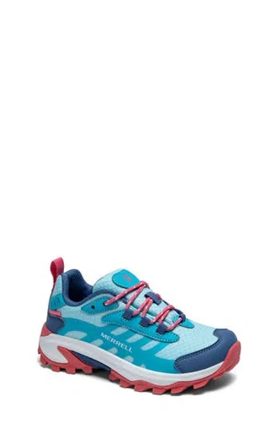 Merrell Moab Speed 2 Low Waterproof Hiking Shoe In Turquoise/coral