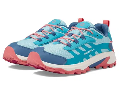 Merrell Moab Speed 2 Low Waterproof (little Kid/big Kid) Kid's Shoes Turquoise/coral : 11 Little Kid M, Synt