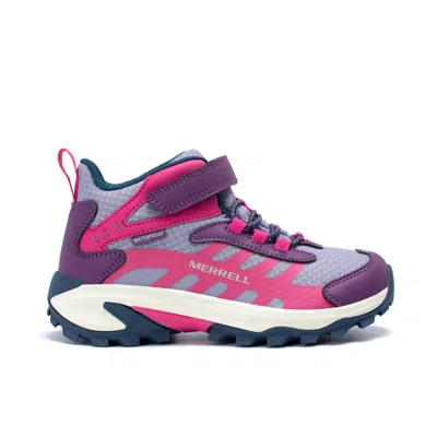 Merrell Moab Speed 2 Mid A/c Waterproof Hiker - Big Kid In Multi