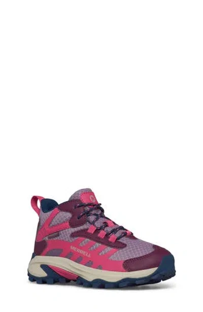 Merrell Moab Speed 2 Mid Gore-tex® Sneaker In Berry/navy