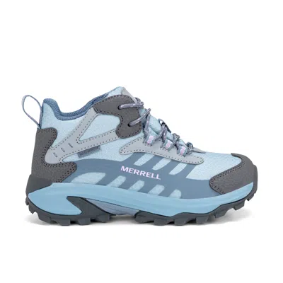 Merrell Moab Speed 2 Mid Sneaker - Big Kid Grey Blue