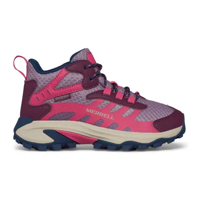 Merrell Moab Speed 2 Mid Waterproof Hiker - Big Kid In Purple