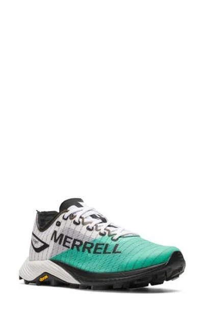 Merrell Mtl Long Sky 2 Matryx Running Shoe In White/ Turquoise