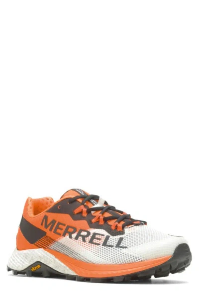 Merrell Mtl Long Sky 2 Trail Running Shoe In White/ Orange