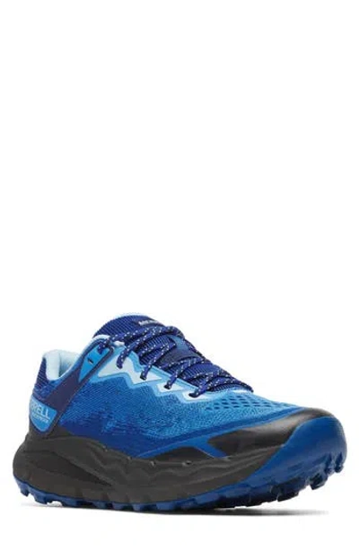 Merrell Nova 4 Waterproof Trail Running Shoe In Blue