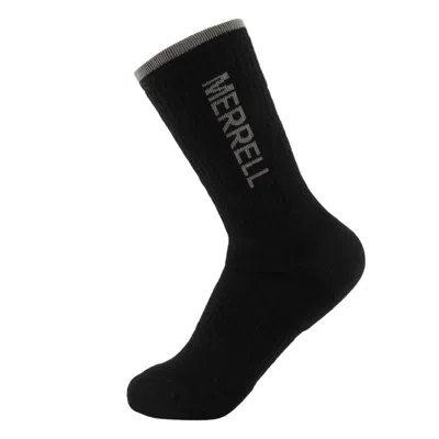 Merrell Premium Wool Trail Crew Sock In Black