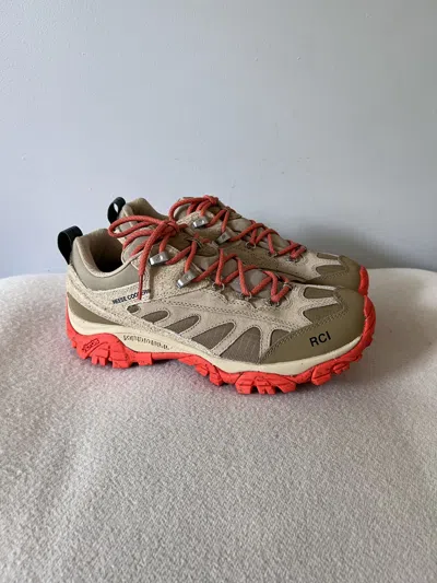 Pre-owned Merrell Reese Cooper  Moab Mesa Luxe In Khaki Orange Shoes In Brown