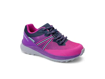 Merrell S Nova (little Kid/big Kid) Kid's Shoes Navy/pink : 7 Big Kid M, Synthetic/textile In Purple