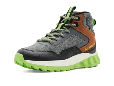 Merrell S Nova Peak Mid Kid's Shoes Grey/black: 1 Little Kid M In Gray