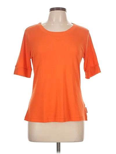 Pre-owned Merrell Short Sleeve Top Orange Scoop Neck Tops