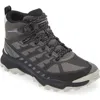 Merrell Speed Eco Mid Waterproof Boot In Charcoal/orchid
