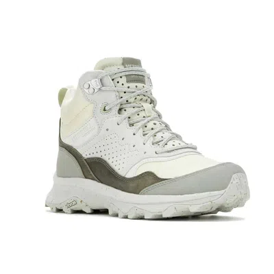 Merrell Speed Solo Mid J038300 Womens Smoke Suede Waterproof Hiking Boots Tf8626 In Gray