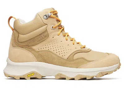 Pre-owned Merrell Speed Solo Mxd Mid Waterproof (women's) Sneakers In Latte/sienna