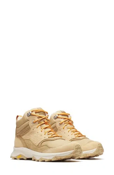 Merrell Speed Solo Waterproof Mid Hiking Sneaker In Gold