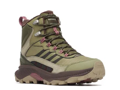 Merrell Speed Strike 2 Thermo Mid Waterproof Snow Boot In Green