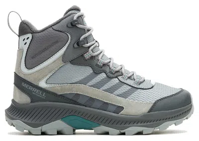 Pre-owned Merrell Speed Strike 2 Thermo Mid Waterproof (women's) Sneakers In Monument In Gray