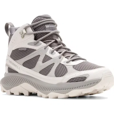 Merrell Tempo Exp Mid Waterproof Hiking Boot In Gray