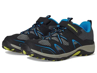 Merrell Trail Chaser (little Kid/big Kid) Kid's Shoes Black/blue : 13.5 Little Kid W, Textile/synthetic In Multi