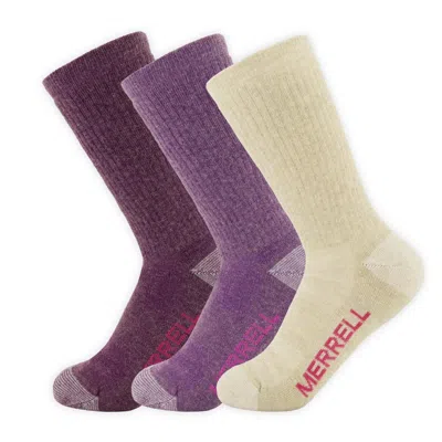 Merrell Trekker Outdoor Crew Sock 3 Pack In Multi