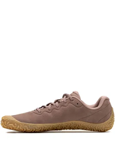 Merrell Vapor Glove 6 Textured Sole Lace-up Sneakers In Brown