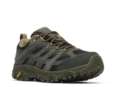 Merrell Wide Width Moab 3 Waterproof Hiking Boot In Black