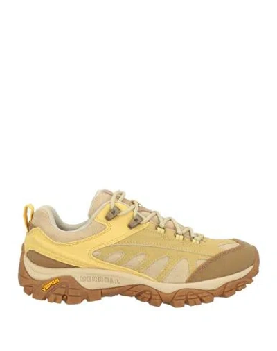 Merrell Woman Sneakers Lime Green Size 6.5 Leather, Textile Fibers