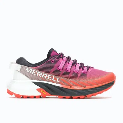 Merrell Women's Agility Peak 4 Trail Running Shoes In Fuchsia/tangeri In Multi