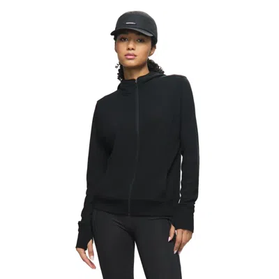 Merrell Women's Cascade Full Zip Waffle Hoody In Black