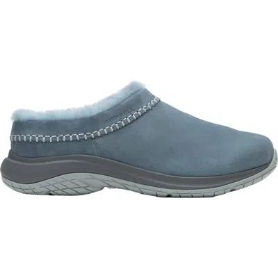 Merrell Women's Encore Ice 5 Stonewash Suede Shoes In Blue In Silver
