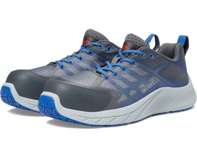 Merrell Women's  Moab Flight Cf Rock Carbon Fiber Safety Toe Work Shoes Hawk903 In Blue