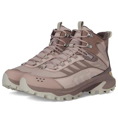 Merrell Women's  Moab Speed Merj038430 Pink Waterproof Hiking Shoes Ver1183 In Brown