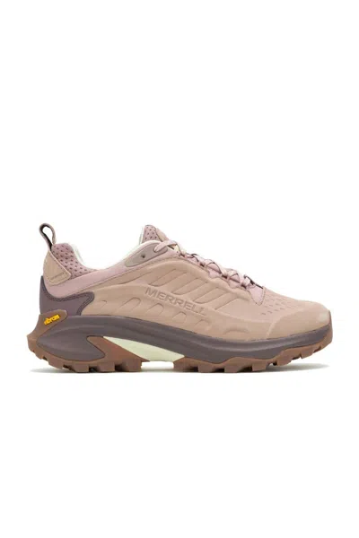 Merrell Women's Moab Speed 2 Leather Waterproof Shoes In Adobe Rose In Multi