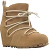 Merrell Women's Moab Wedge Polar Boot In Camel In Brown
