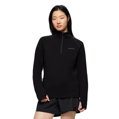 Merrell Women's Riley Quarter Zip Mid Layer In Black