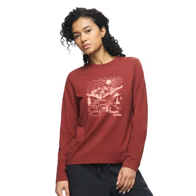 Merrell Women's Scenic Route Long Sleeve Tee In Burgundy